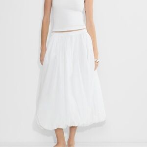 Aritzia Wilfred color white Oracle Poplin Skirt